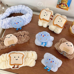Rice Ball Toast Cookie Headband Soft Elastic Headband