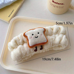 Rice Ball Toast Cookie Headband Soft Elastic Headband