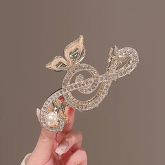 Musical Note Fairy Rhinestone Hair Claw