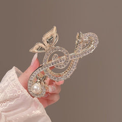 Musical Note Fairy Rhinestone Hair Claw