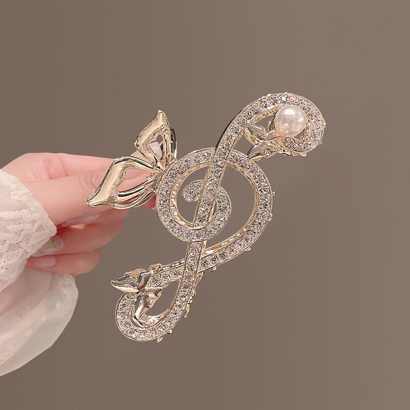 Musical Note Fairy Rhinestone Hair Claw