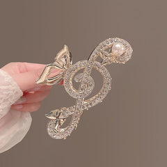 Musical Note Fairy Rhinestone Hair Claw