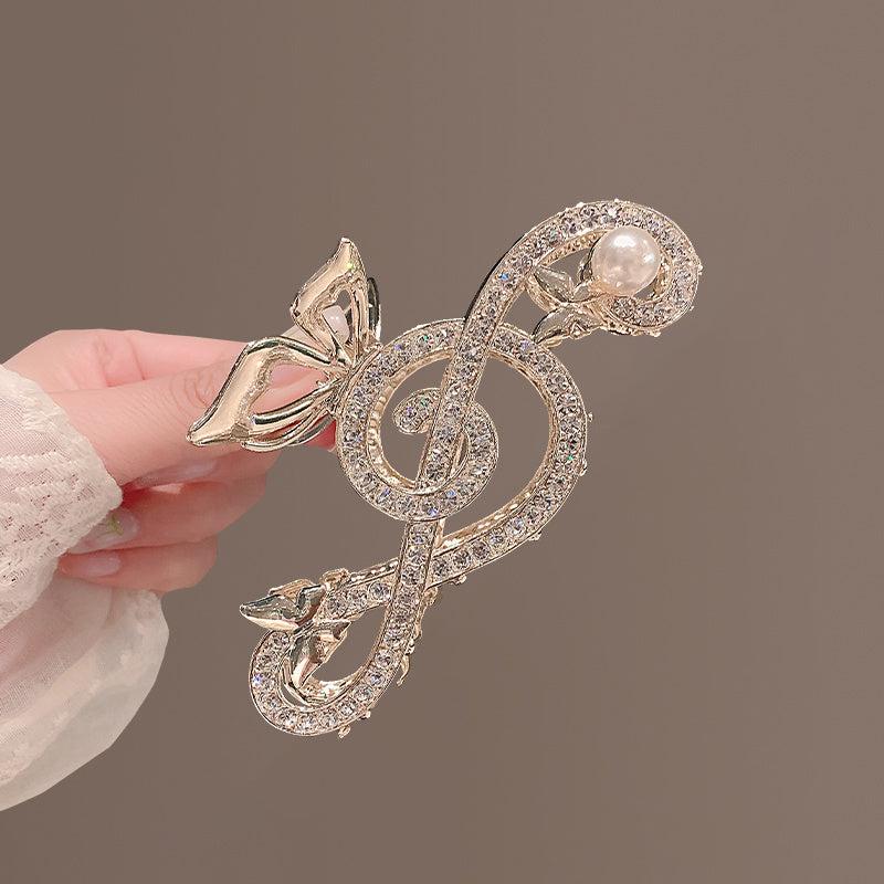 Musical Note Fairy Rhinestone Hair Claw