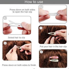 Colorful Metal Snap Hair Barrettes HairPin