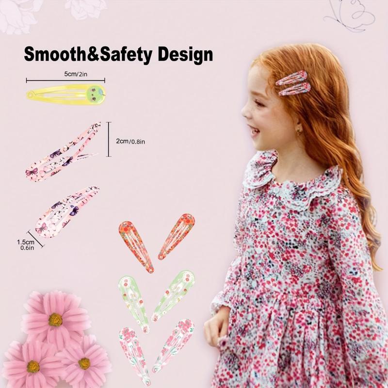 Colorful Metal Snap Hair Barrettes HairPin
