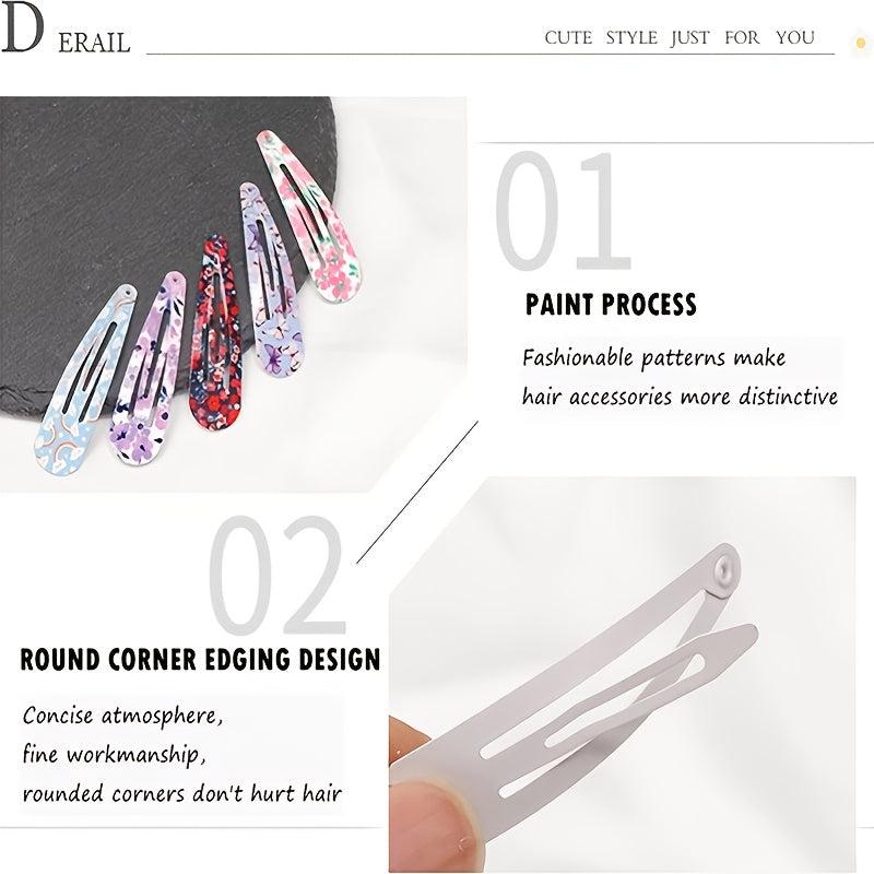 Colorful Metal Snap Hair Barrettes HairPin