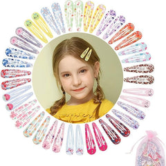 Colorful Metal Snap Hair Barrettes HairPin