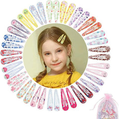 Colorful Metal Snap Hair Barrettes HairPin