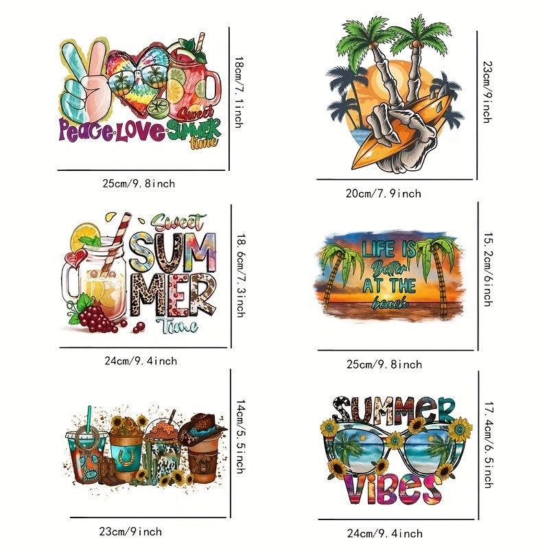 Beach Vacation Style Iron-on Heat Transfer Sticker