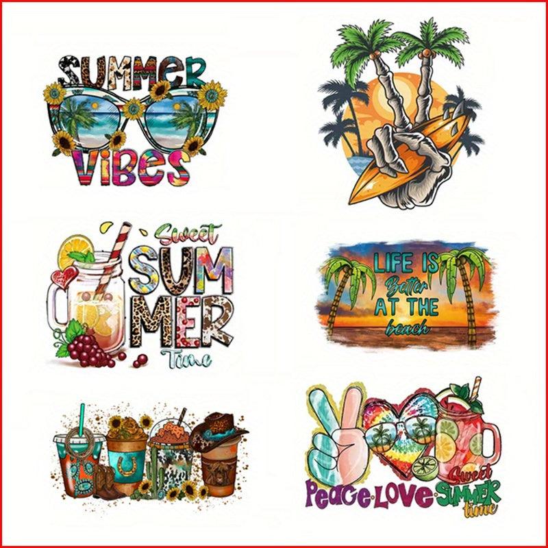 Beach Vacation Style Iron-on Heat Transfer Sticker