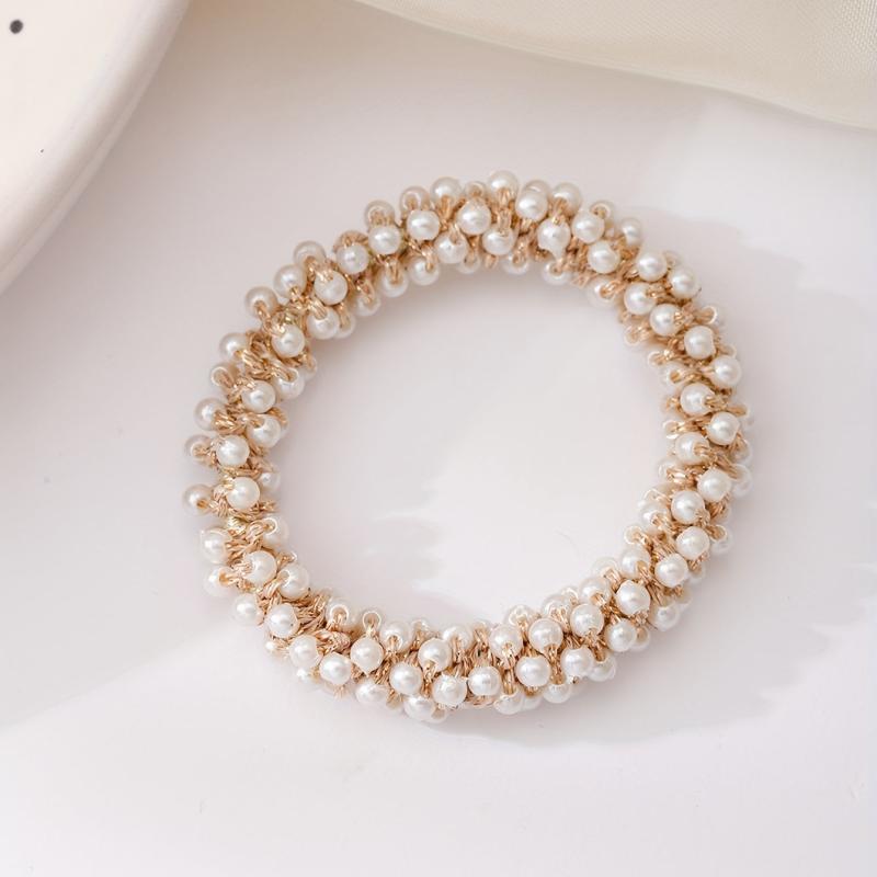 Faux Pearl Hair Tie High Elasticity Hair Rope Hair Accessories