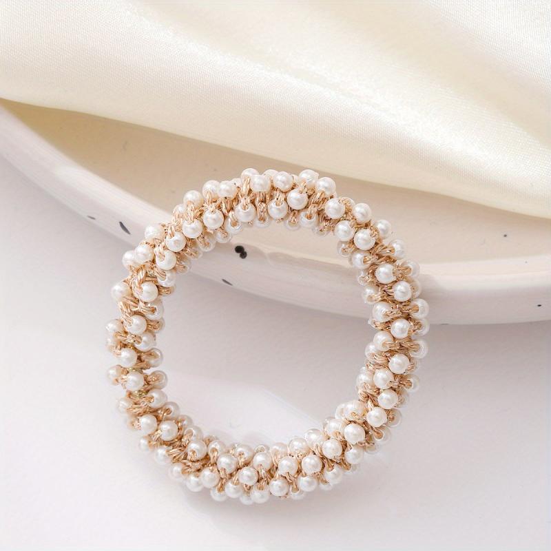 Faux Pearl Hair Tie High Elasticity Hair Rope Hair Accessories