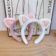 Cat Ears Hair Band Cartoon Headband for Skincare Girls