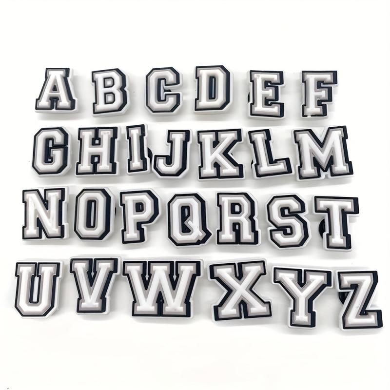 26pcs Alphabet Shoe Charms Decorations Party Favors Birthday Holiday