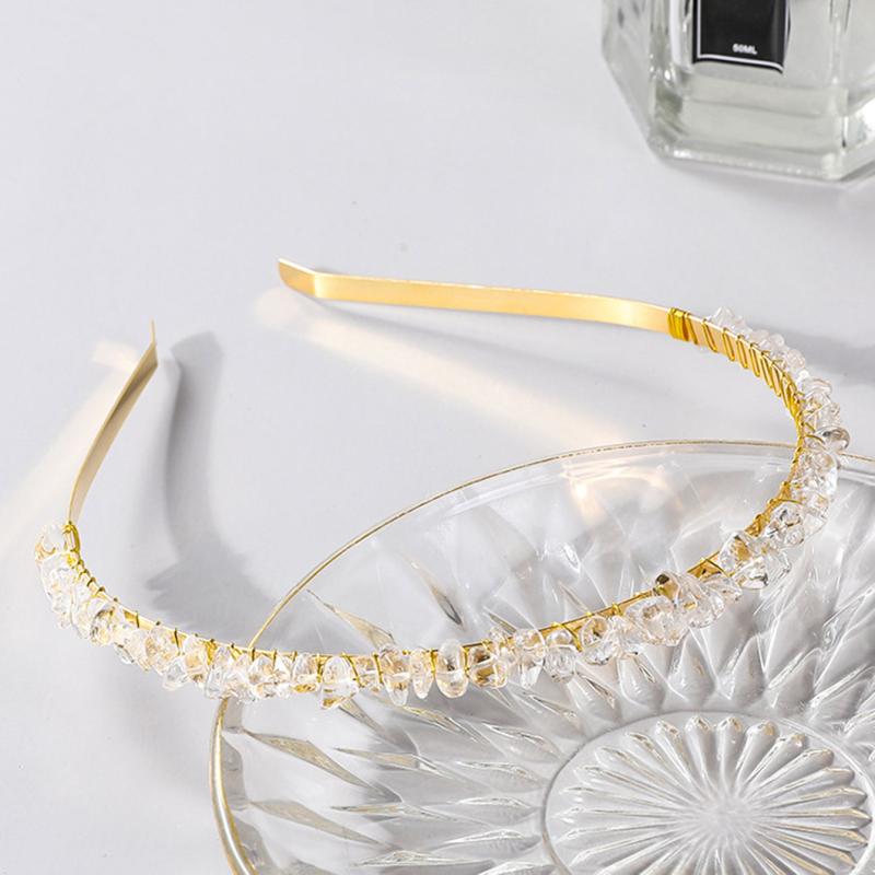 Crystal Quartz Headband Amethyst Hair Accessories Mermaid Tiara Princess Crown