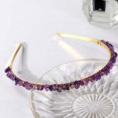 Crystal Quartz Headband Amethyst Hair Accessories Mermaid Tiara Princess Crown