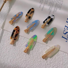 7pcs Colorful Jelly Hair Clips No Crease Hair Clip for Styling