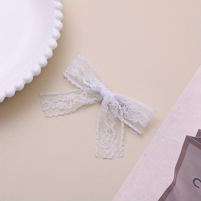 2pcs Lace Bowknot Hair Clips Women Girls Daily Decoration Accessories