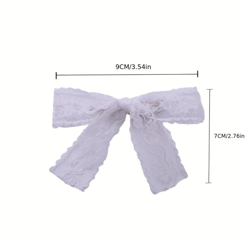 2pcs Lace Bowknot Hair Clips Women Girls Daily Decoration Accessories