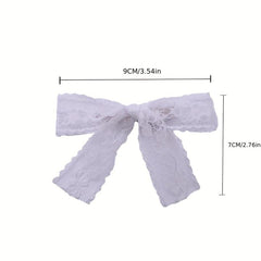 2pcs Lace Bowknot Hair Clips Women Girls Daily Decoration Accessories