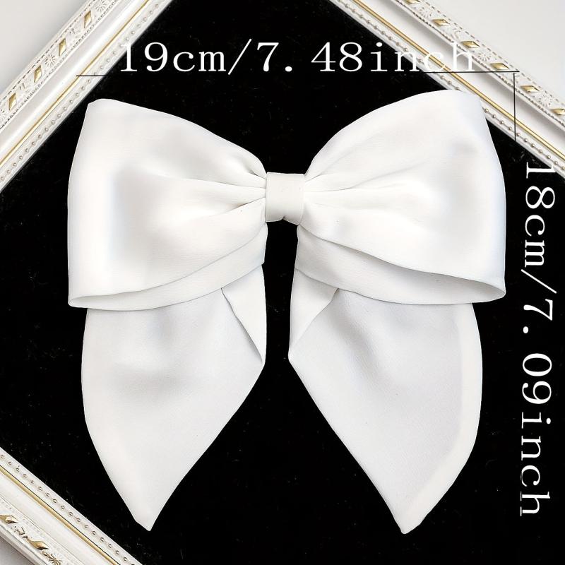 Satin Large Bowknot Hair Clip Back Head Duck Billed Clip Hair Accessories