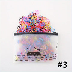 1500pcs Colorful Rubber Hair Tie for Girls