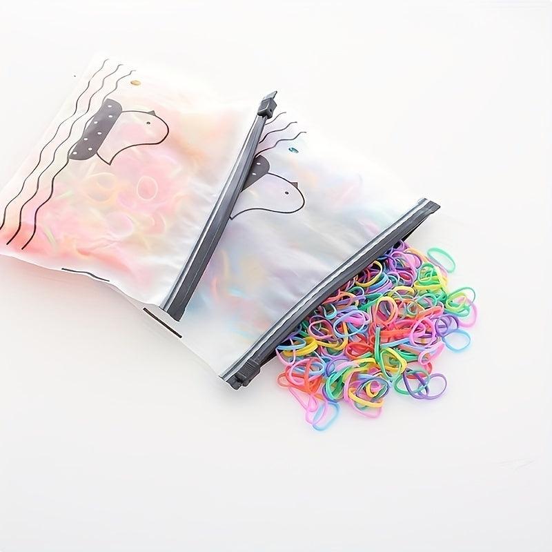 1500pcs Colorful Rubber Hair Tie for Girls