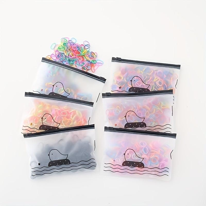 1500pcs Colorful Rubber Hair Tie for Girls