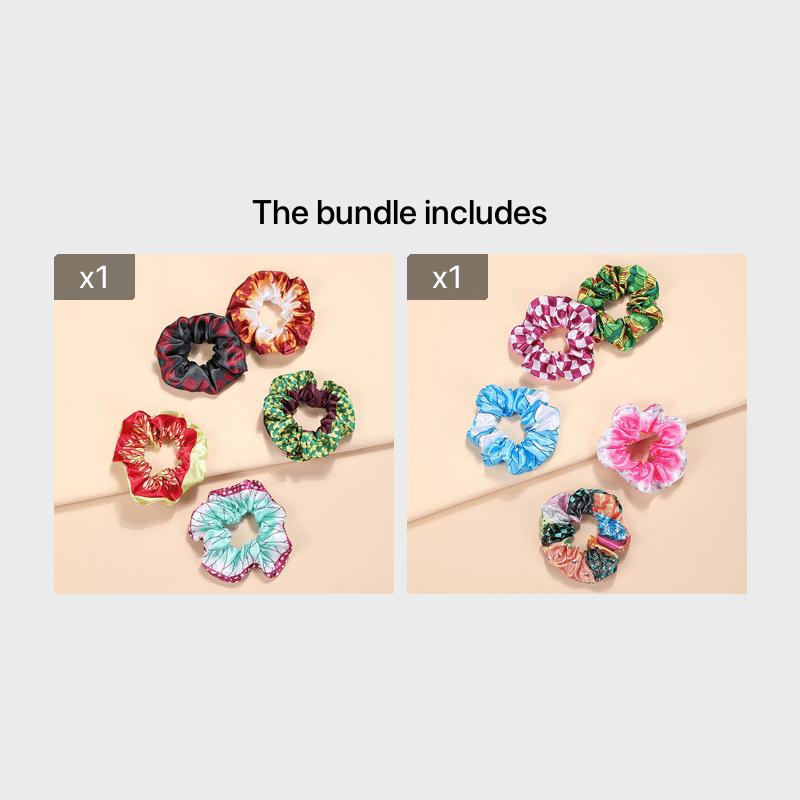5pcs Anime Cartoon Cosplay Scrunchies For Women Girls