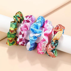 5pcs Anime Cartoon Cosplay Scrunchies For Women Girls