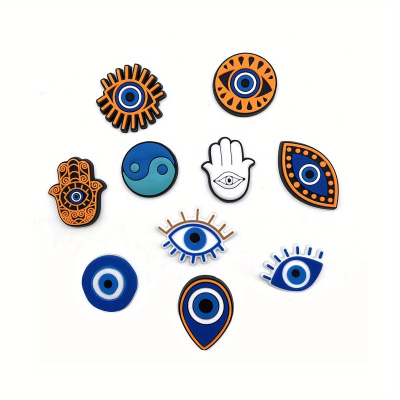 26pcs Evil Eye Shoe Charms Decorations Pack Cartoon Accessories for Party Favors
