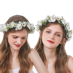 Flower Rattan Garland Headdress Wedding Bridal Wreath Hair Accessories