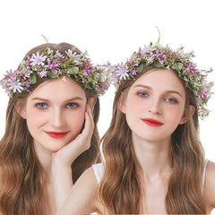 Flower Rattan Garland Headdress Wedding Bridal Wreath Hair Accessories