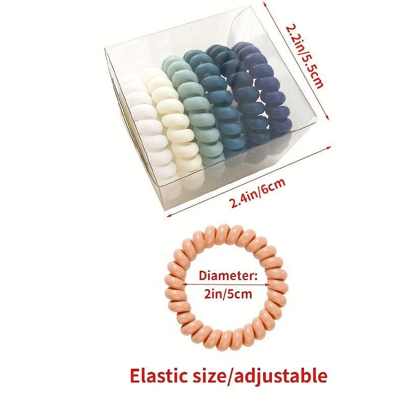 6pcs Spiral Hair Tie Hair Tie Hair Tie Rubber Band Head Rope Female