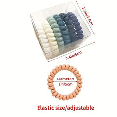 6pcs Spiral Hair Tie Hair Tie Hair Tie Rubber Band Head Rope Female