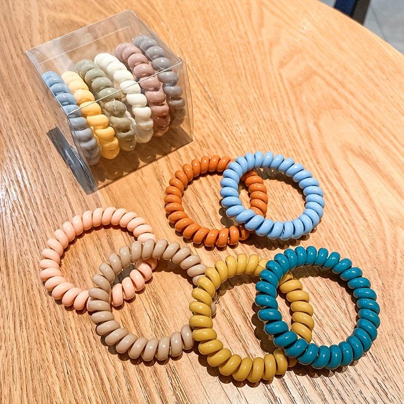 6pcs Spiral Hair Tie Hair Tie Hair Tie Rubber Band Head Rope Female