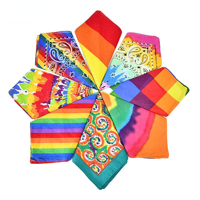 Rainbow Hair Scarf LGBT Pride Month Hair Accessory