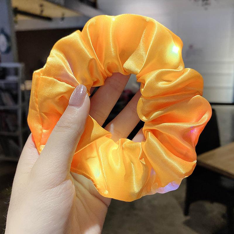 Y2K Luminous Scrunchies Hair Tie Colorful Hair Rope Light Up Hair Ring