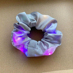 Y2K Luminous Scrunchies Hair Tie Colorful Hair Rope Light Up Hair Ring