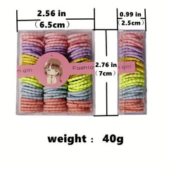 100 Pcs Non Slip Rubber Band Ponytail Holder Hair Tie