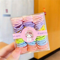 100 Pcs Non Slip Rubber Band Ponytail Holder Hair Tie