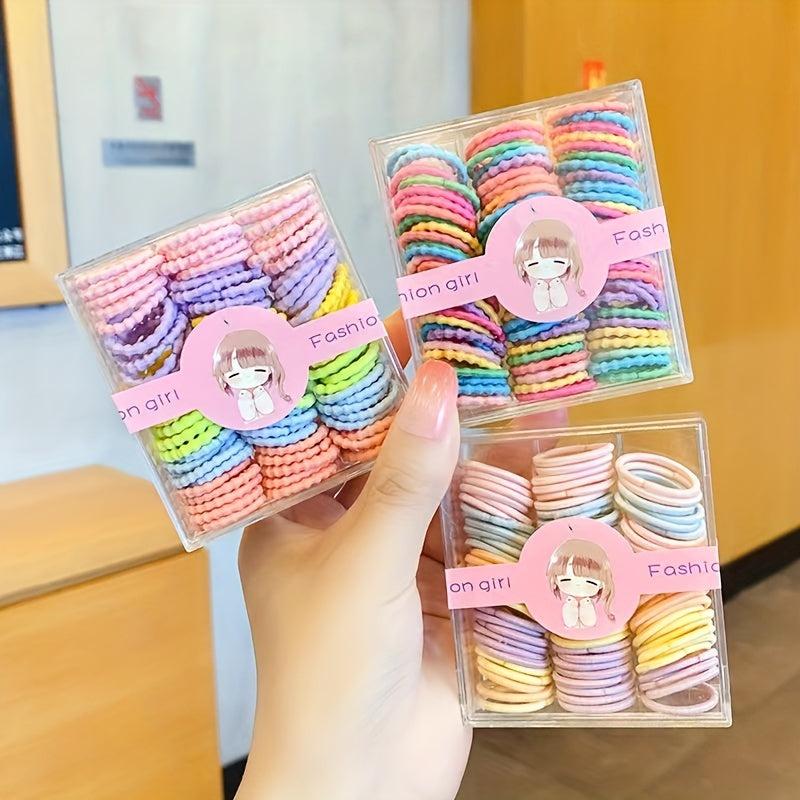 100 Pcs Non Slip Rubber Band Ponytail Holder Hair Tie