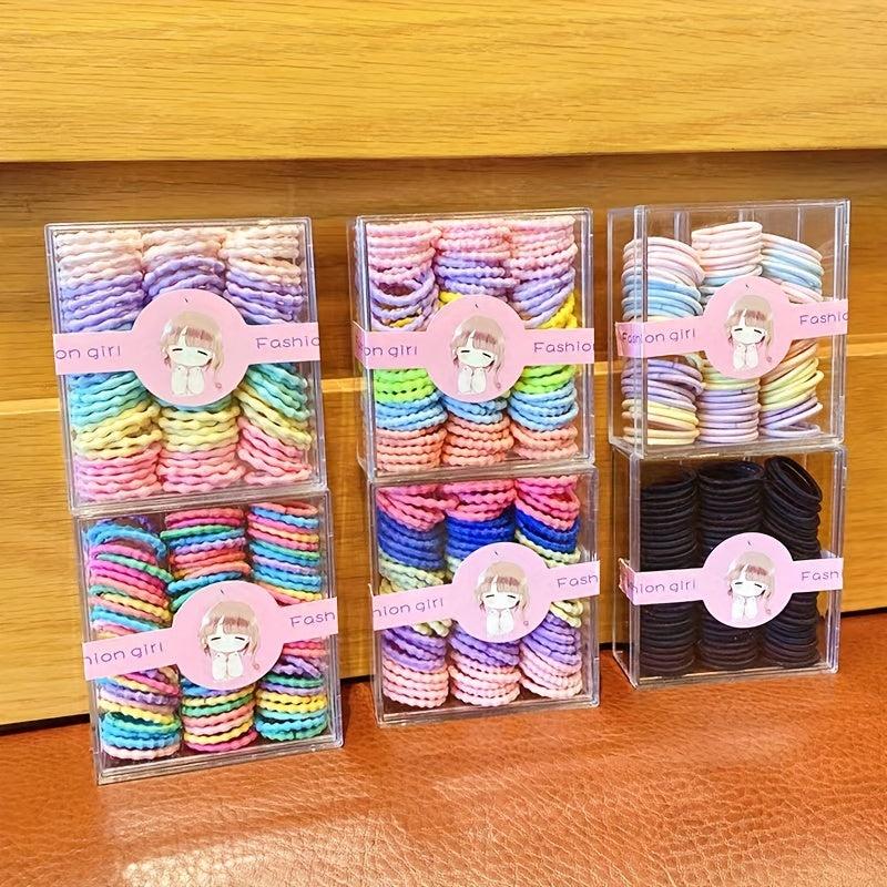 100 Pcs Non Slip Rubber Band Ponytail Holder Hair Tie