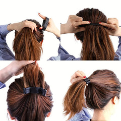 Silicone Foldable Hair Tie Elastic Hair Rope Ponytail Holder