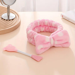 Facial Bowknot Makeup Headband Bow Pink Hair Bands For Washing Face