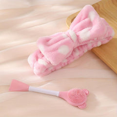 Facial Bowknot Makeup Headband Bow Pink Hair Bands For Washing Face