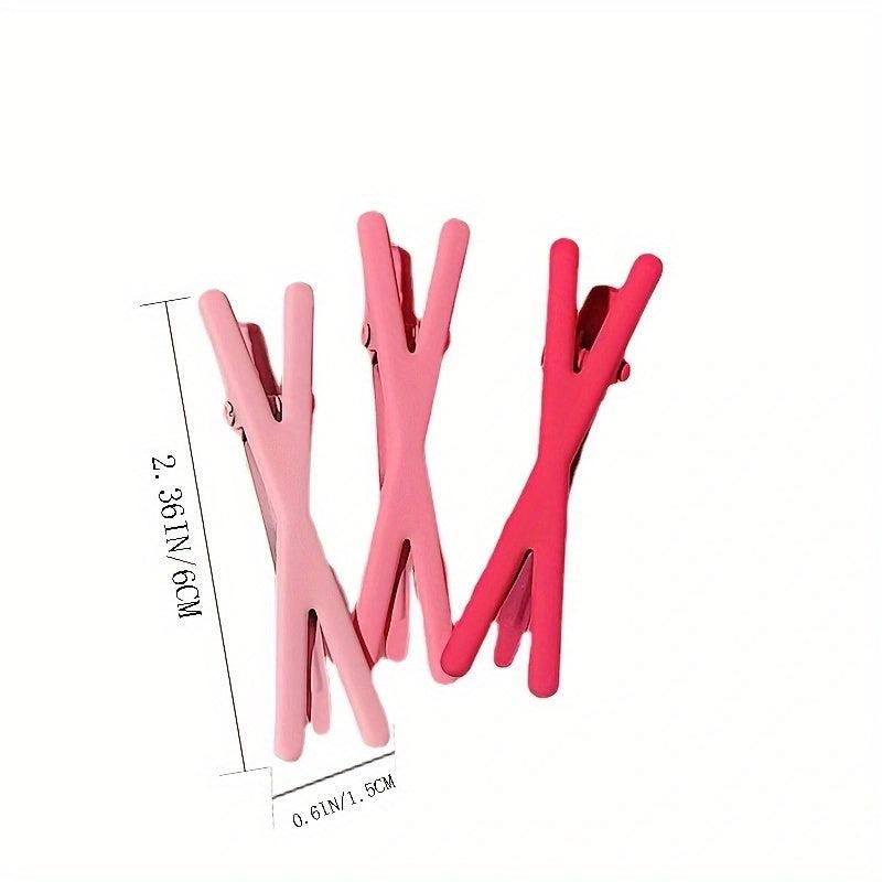 3pcs Resin Band Hair Clips for Girls Styling Sectioning Anti Slip Hair Clips