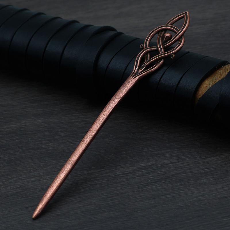 Moon Alloy Hairpin Vintage Metal Chignon Chinese Style Hair Accessories