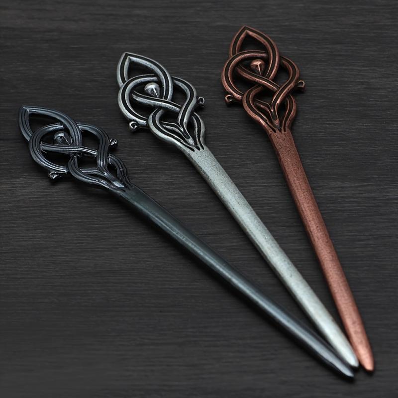 Moon Alloy Hairpin Vintage Metal Chignon Chinese Style Hair Accessories