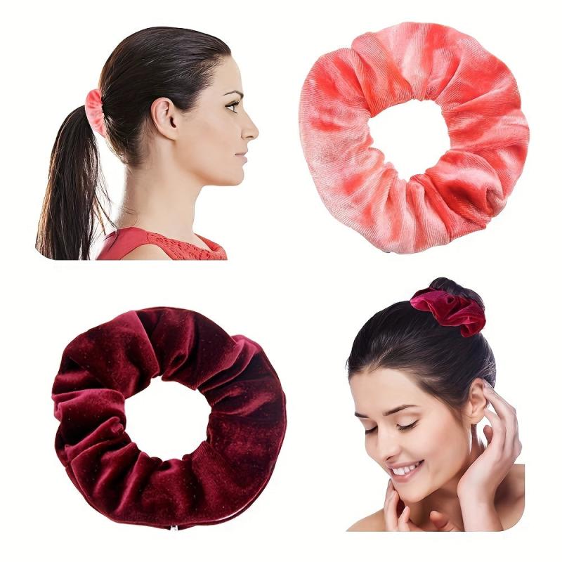 9 Pcs Velvet Scrunchies Hair Elastic Headband Hair Accessories For Girls Women